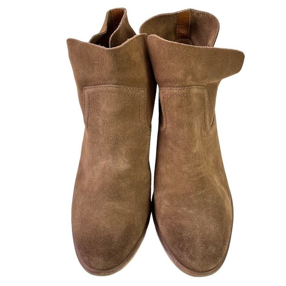 BP Womens Brice Brown Suede Leather Pull On Ankle Boots Booties Shoes sz 9 - Picture 2 of 16